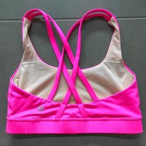 Lululemon Energy Bra Hot Pink Raspberry Size 4
